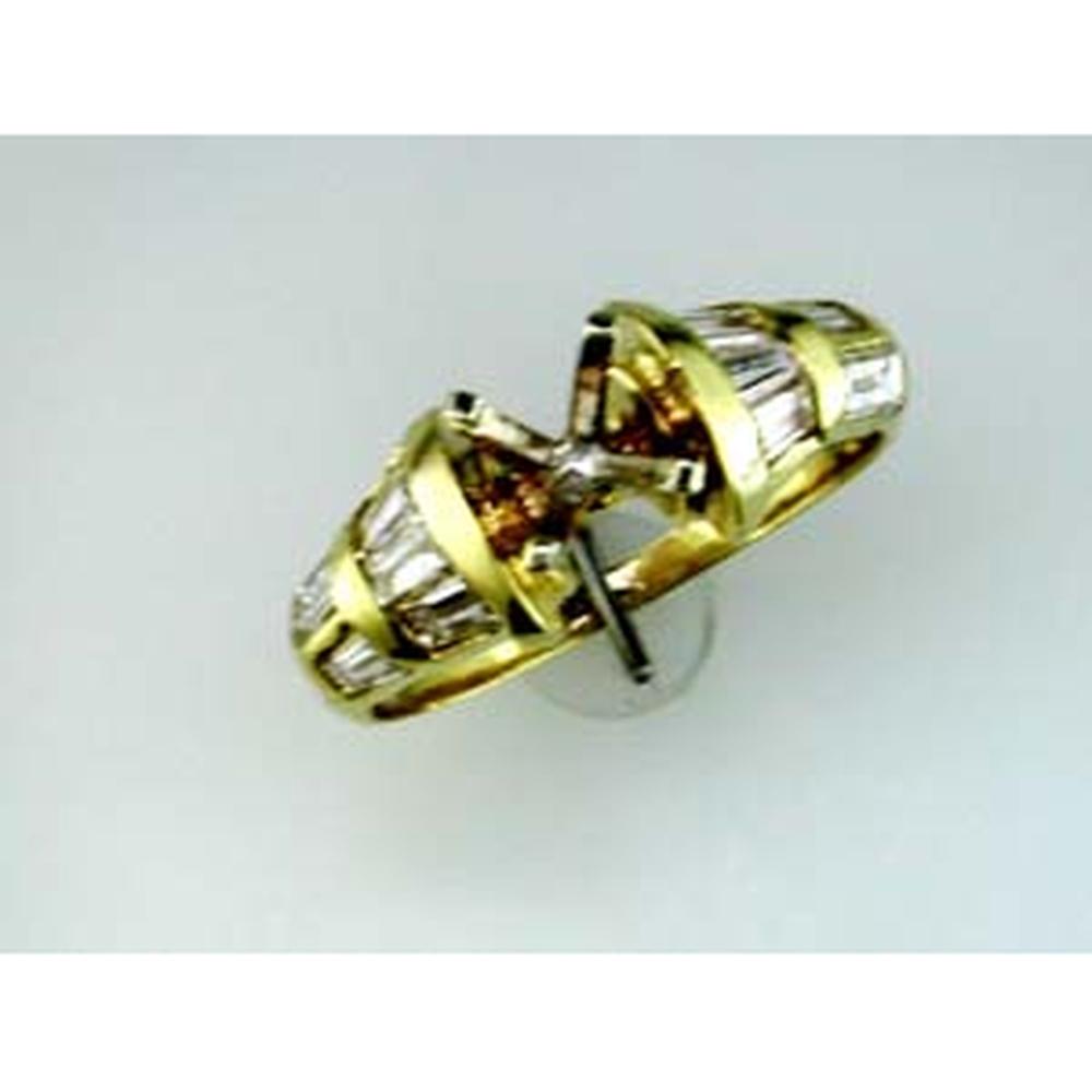 Royal 14K Yellow Gold Semi Mount with Customizable Center Stone Setting