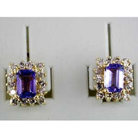 Royal 14K Yellow Gold Tanzanite & Diamond Earrings - Enchanting Cascade