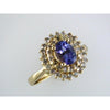 Royal 14K Yellow Gold Tanzanite & Diamond Ring - Exquisite Elegance