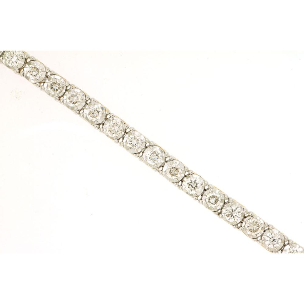 Royal 14K Yellow Gold Tennis Bracelet with 3-Prong Set Round Diamonds - 3.00 Carat Total Diamond Weight