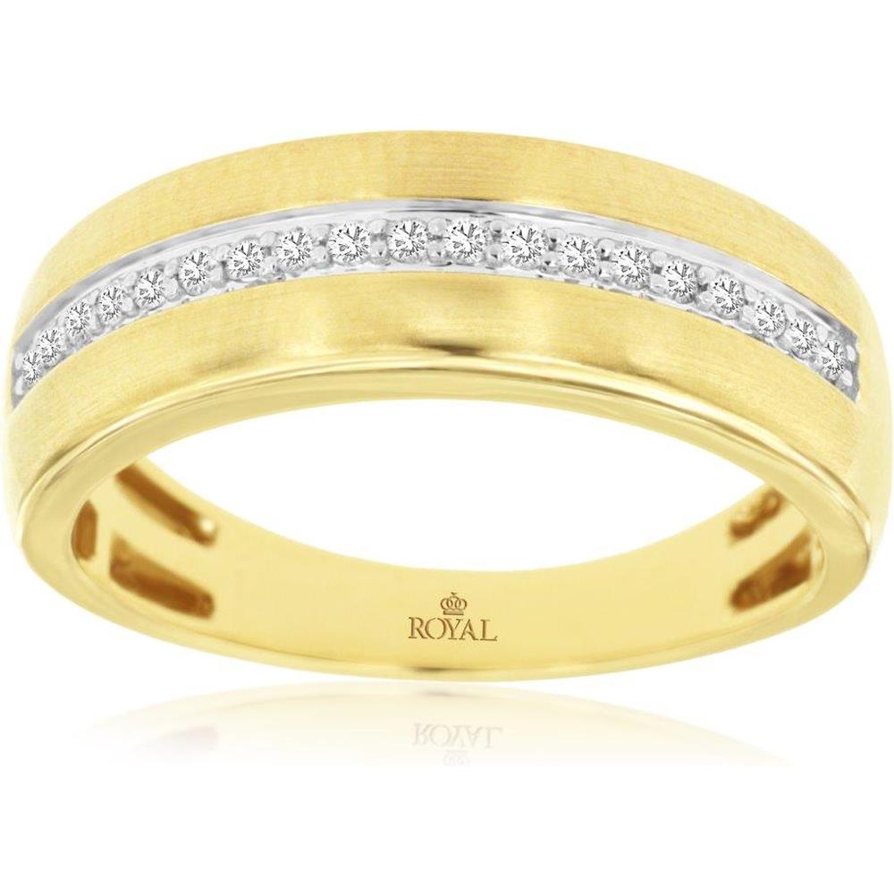 Royal 18K Yellow Gold Wedding Band with Channel Set Round Diamonds - 1.4 Carat Total Diamond Weight