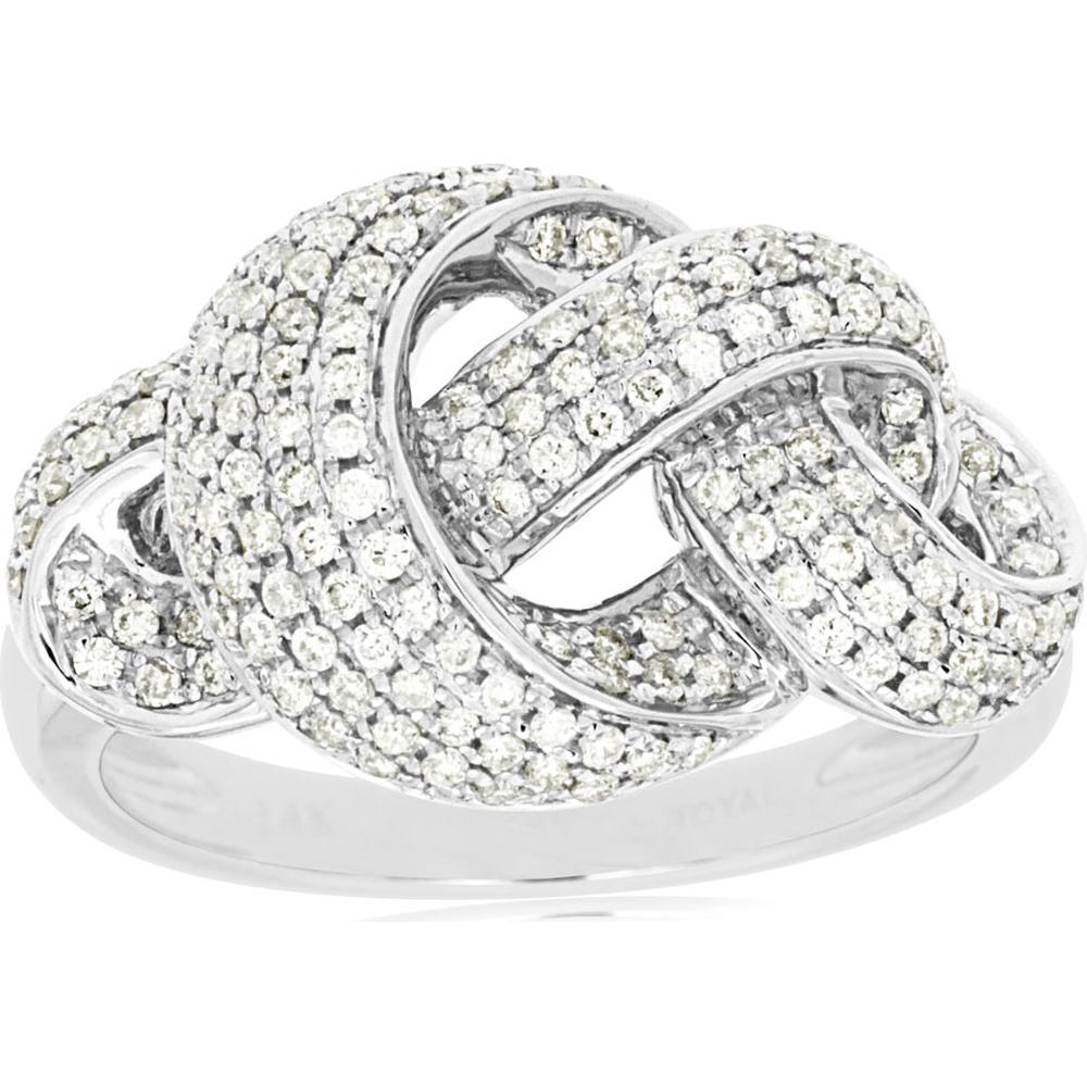 Royal Dazzling 14K White Gold Diamond Ring - Exquisite Jewelry Piece