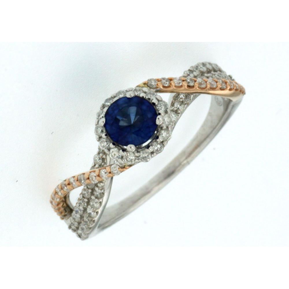 Royal Elegant 14K White Gold Diamond Round Ring - 1.06 Carat Total Carat Weight