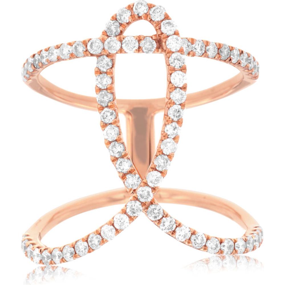 Royal Enchanted 14K Rose Gold Diamond Ring - Captivating 0.80 Carat Diamond