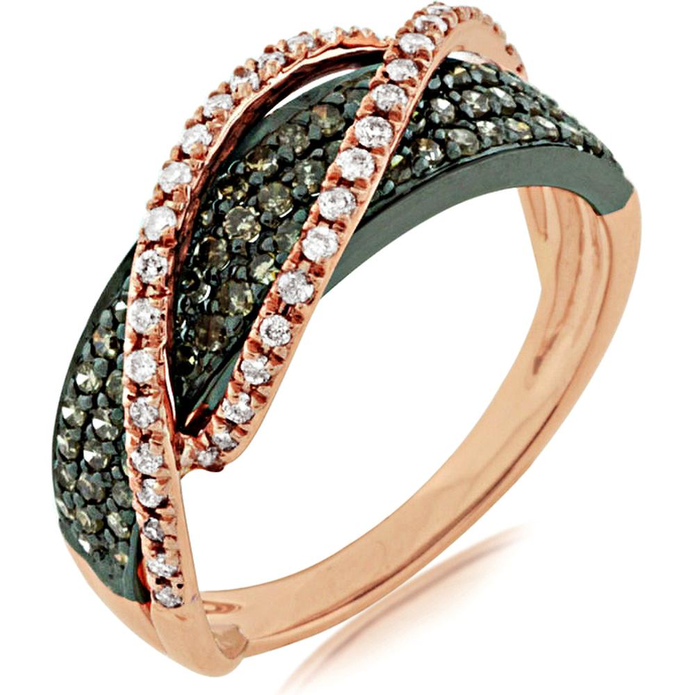 Royal Enchanting 14K Rose Gold Mocha Diamond Wedding Ring