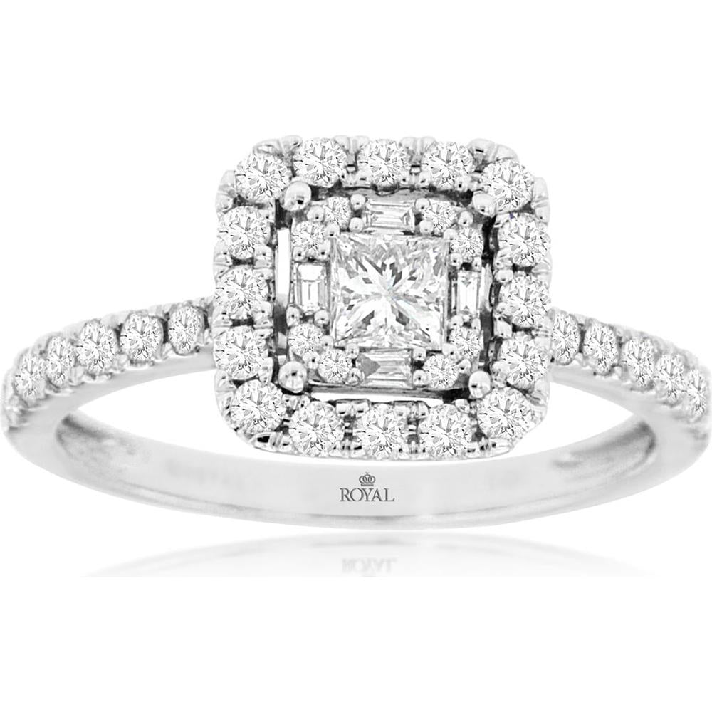 Royal Enchanting 14K White Gold Diamond Engagement Ring