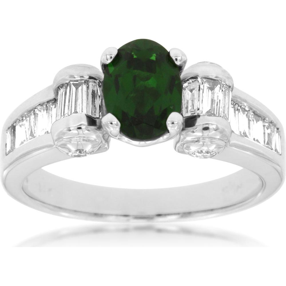 Royal Enchanting 14K White Gold Russalite and Diamond Ring