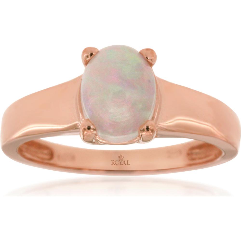 Royal Enchantment 14K Rose Gold Opal Ring - 0.90 Carat Opal
