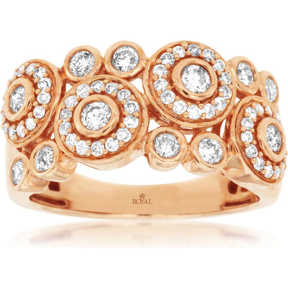 Royal Exquisite 14K Rose Gold Diamond Ring - 0.75 Carat