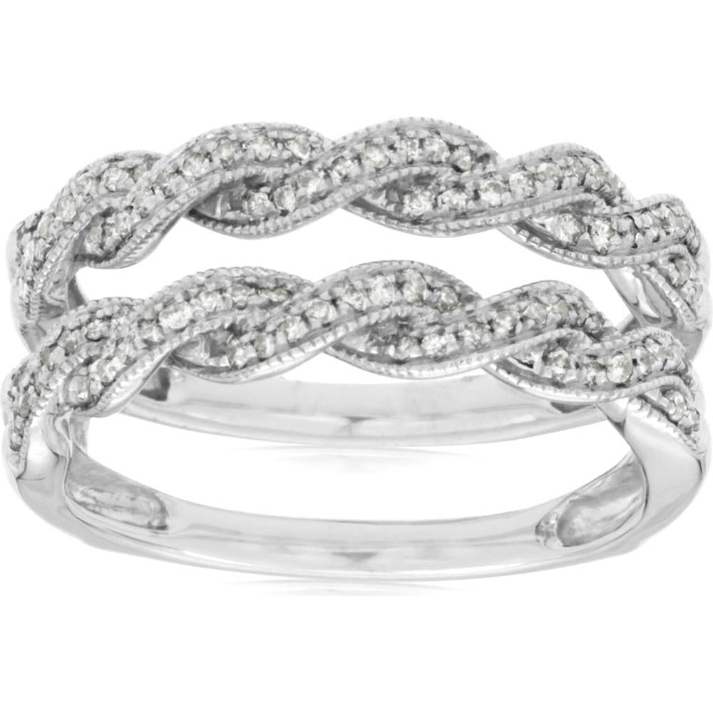 Royal Luxe 14K White Gold Diamond Insert Ring - 0.38 Carat