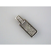 Royal Luxurious 14K White Gold Round-Cut Diamond Pendant