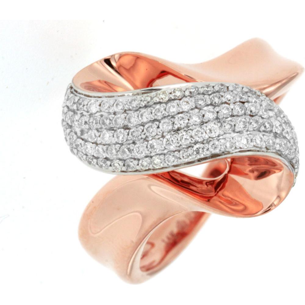 Royal Radiant 14K Rose Gold Diamond Ring - 0.46 Carat Total Weight