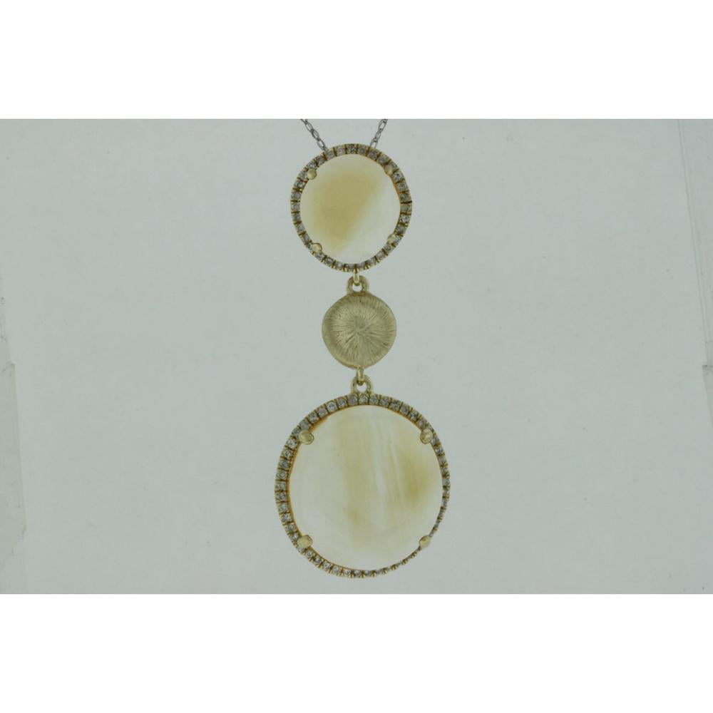 Royal Radiant 14K Yellow Gold Citrine & Diamond Pendant - 12.00 Carat Total Gem Weight