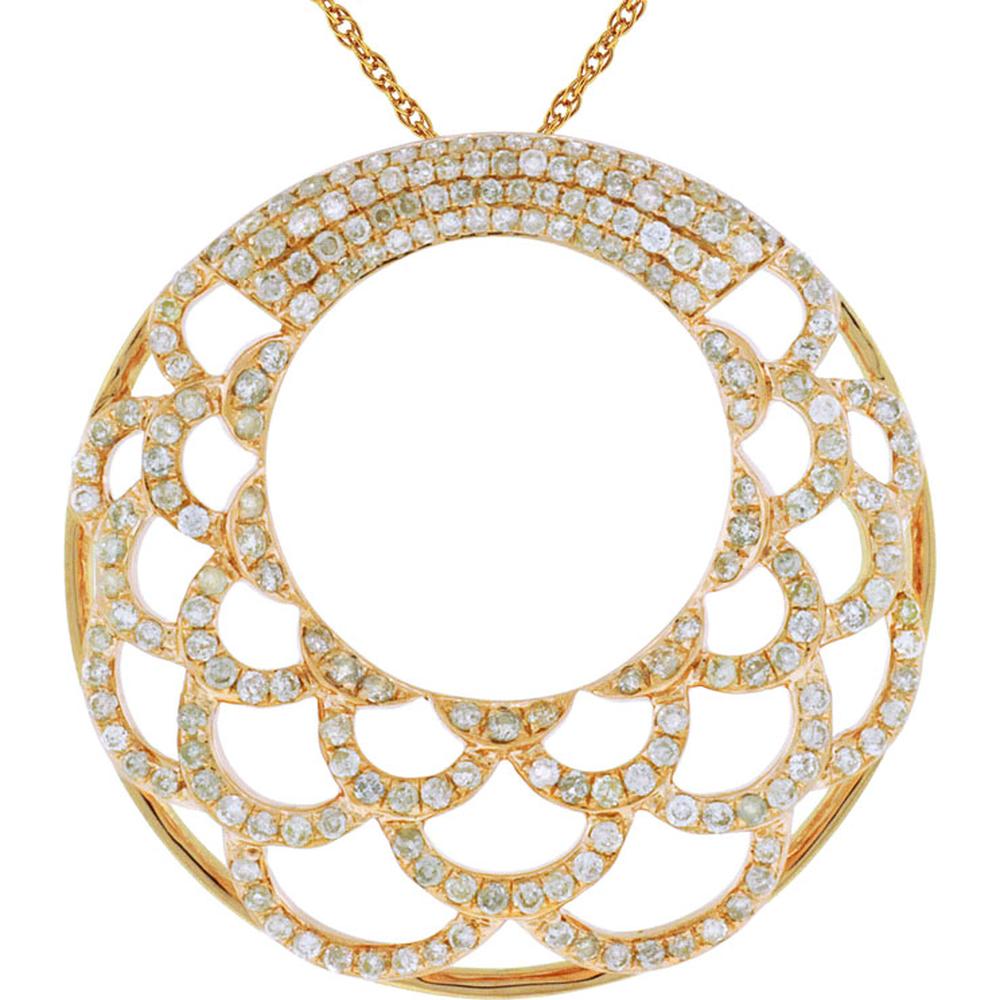 Royal Radiant 14K Yellow Gold Diamond Pendant - 1.00 Carat