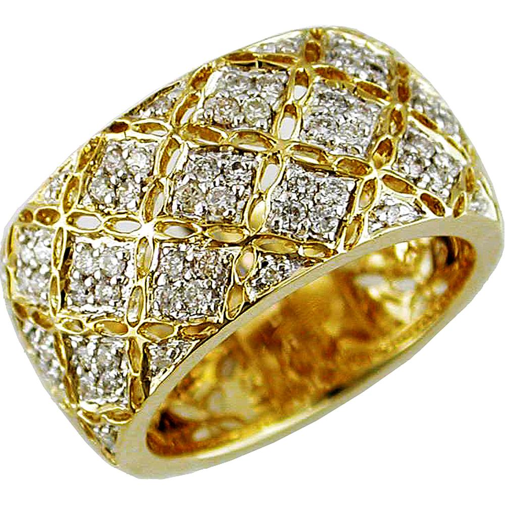 Royal Radiant 14K Yellow Gold Diamond Ring - 0.55 Carat Round Diamond