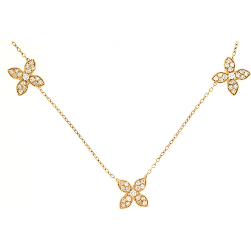 Royal Radiant Elegance 14K Yellow Gold Diamond Necklace