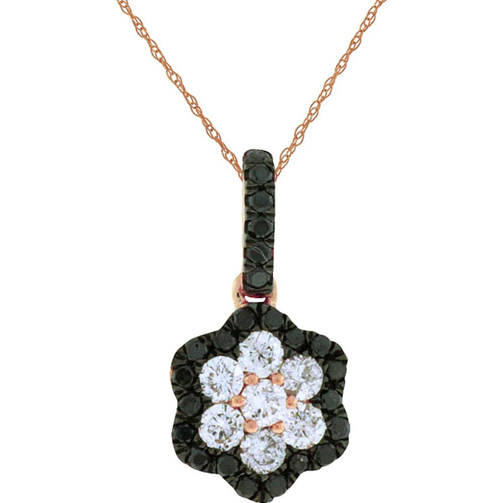 Royal Rose Gold Black Diamond Pendant - 0.53 Carat Total Diamond Weight