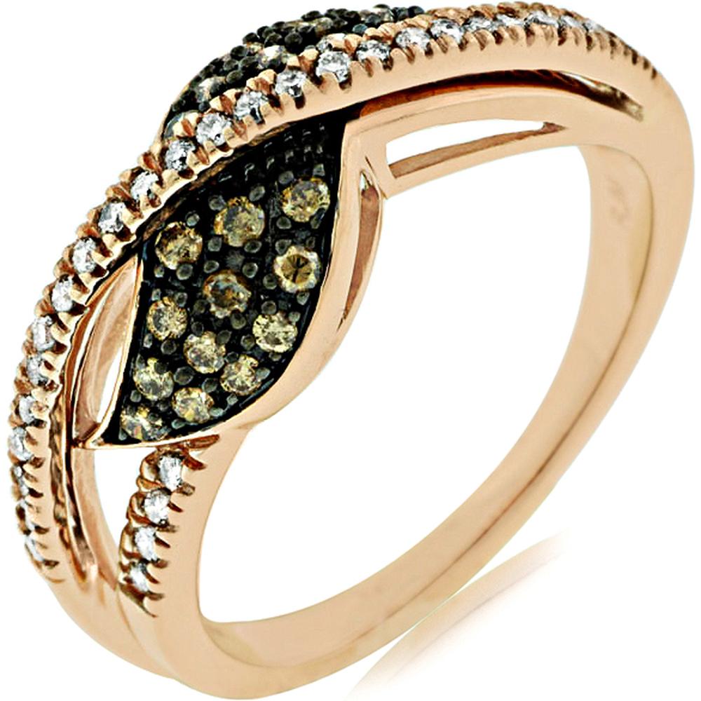 Royal Rose Gold Diamond & Mocha Diamond Ring - 0.17 Carat Total Diamond Weight