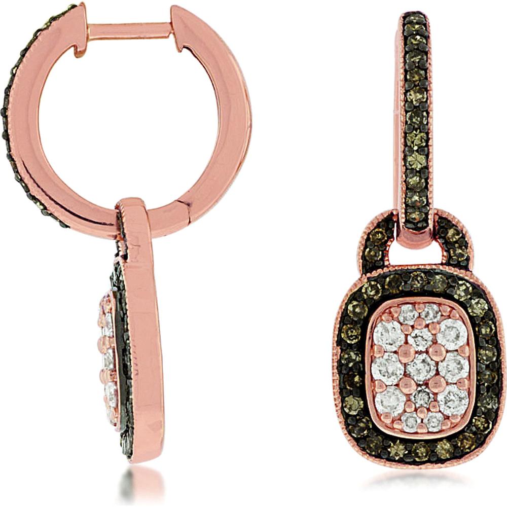Royal Rose Gold Radiance Diamond Earrings - 1.05 Carat Total Diamond Weight