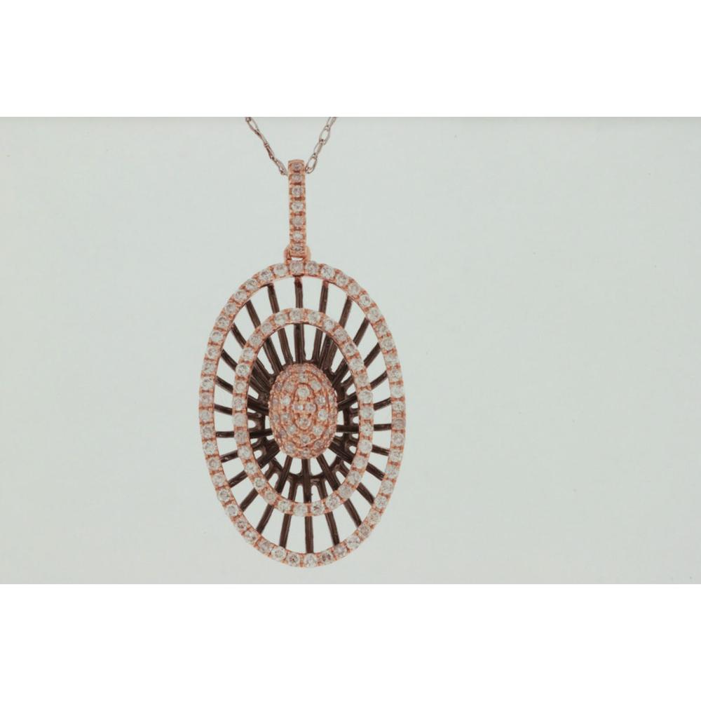 Royal Sparkling 14K Rose Gold Diamond Pendant - 0.65 Carat