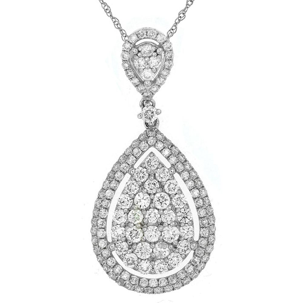 Royal Starlit Dreams 14K White Gold Diamond Pendant - 1.30 Carat