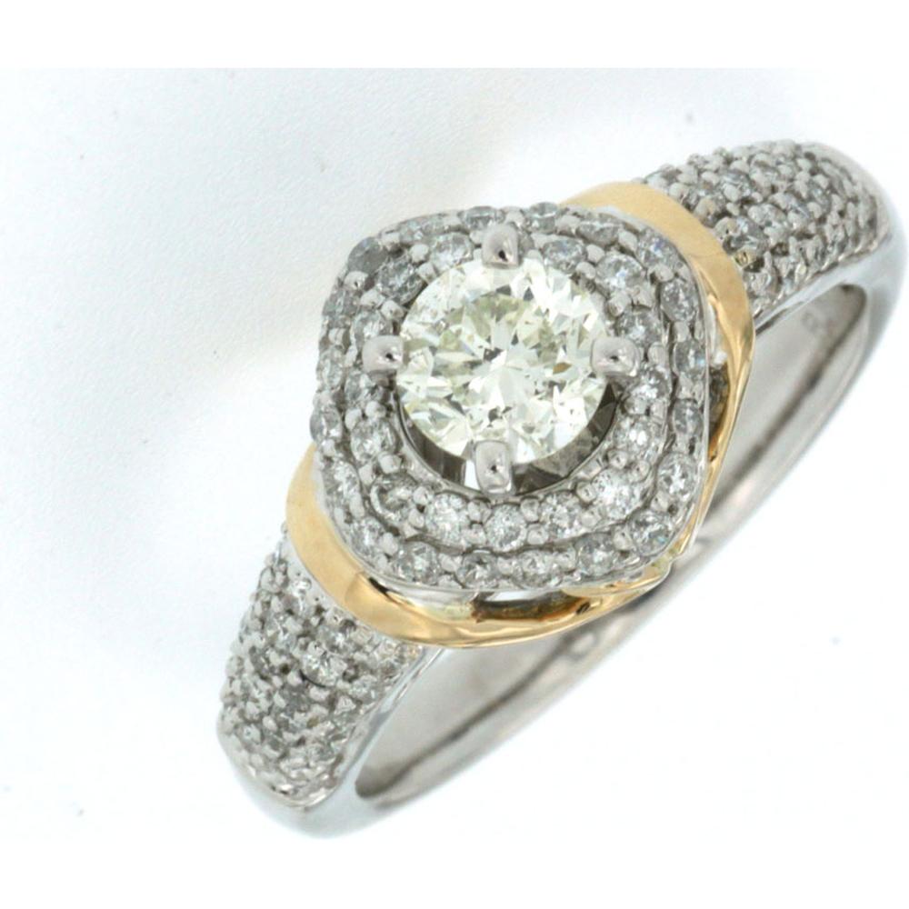 Royal Timeless Love 14K White Gold Diamond Engagement Ring - 1.00 Carat Total Diamond Weight