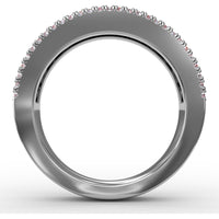 Ruby and Diamond Channel Set Band with Pavé Borders by Fana - 1.25 Carat Total Gemstone Weight