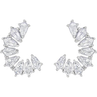 Ruchi New York - Adya Diamond Earrings in 18K White Gold