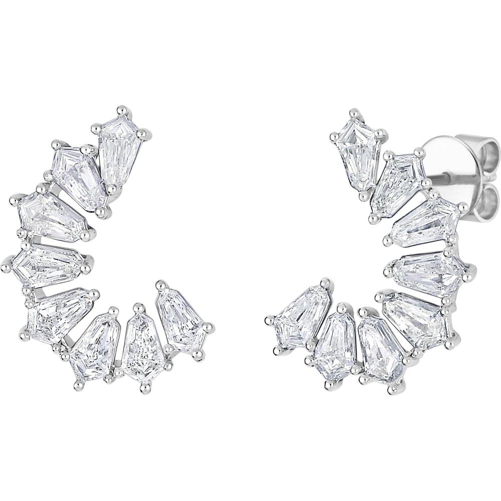 Ruchi New York - Adya Diamond Earrings in 18K White Gold