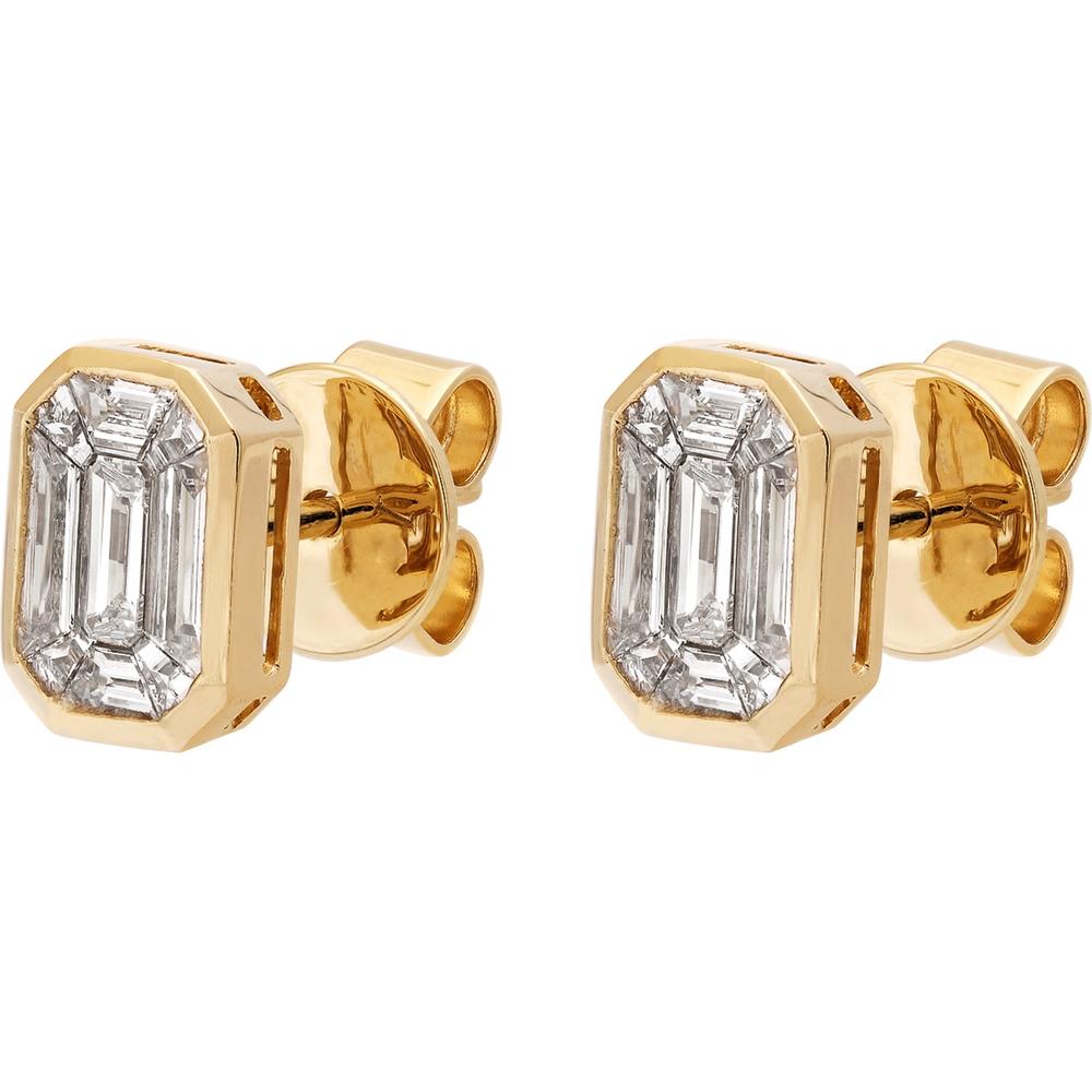 Ruchi New York - Alize 1.75 Carat Diamond Stud Earrings in 18K Yellow Gold
