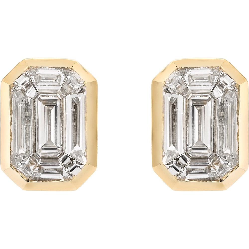 Ruchi New York - Alize 1.75 Carat Diamond Stud Earrings in 18K Yellow Gold