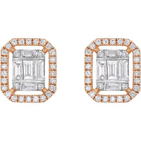 Ruchi New York - Anais Grande Diamond Earrings in 18K Rose Gold