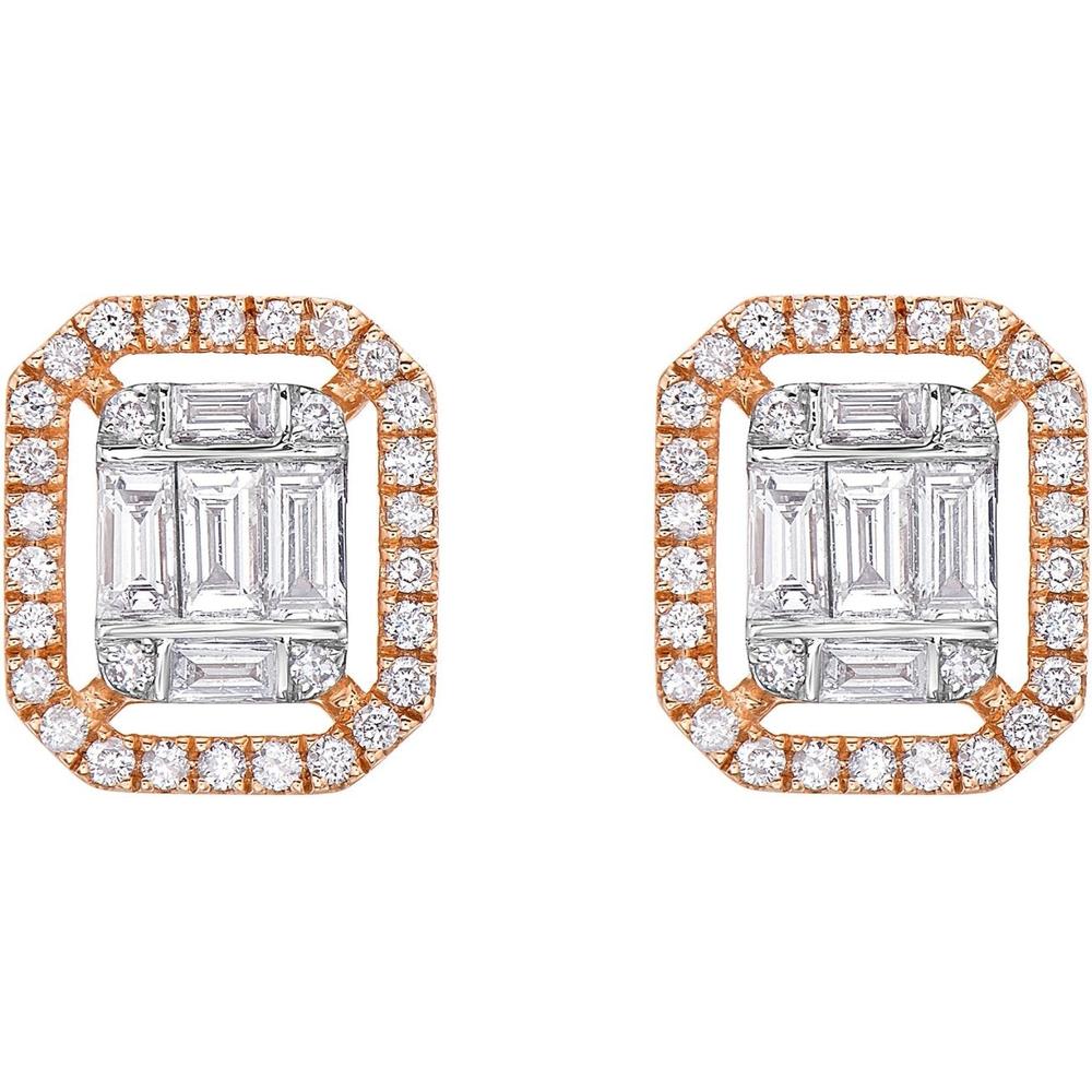 Ruchi New York - Anais Grande Diamond Earrings in 18K Rose Gold