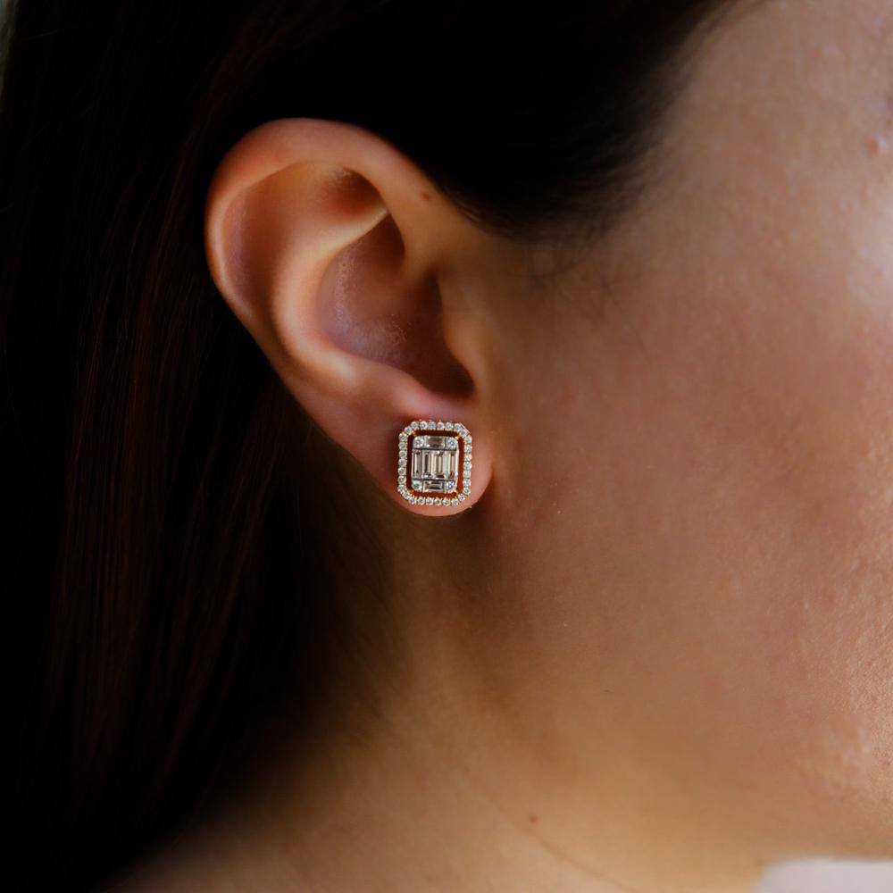Ruchi New York - Anais Grande Diamond Earrings in 18K Rose Gold