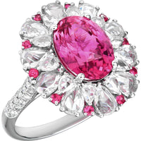 Ruchi New York - Andante Pink Sapphire Cocktail Ring in 18K White Gold