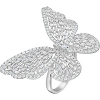 Ruchi New York - Angelo Butterfly Motif Diamond Ring in 18K White Gold