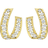 Ruchi New York - Arco Diamond Earrings in 18K Yellow Gold