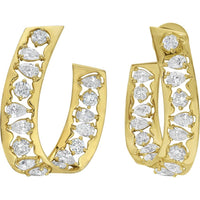 Ruchi New York - Arco Diamond Earrings in 18K Yellow Gold