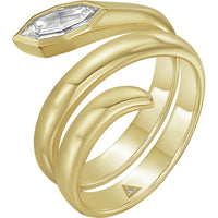 Ruchi New York - Aris Marquise Diamond Snake Wrap Ring in 18K Yellow Gold - Ruchi New York