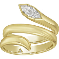 Ruchi New York - Aris Marquise Diamond Snake Wrap Ring in 18K Yellow Gold - Ruchi New York