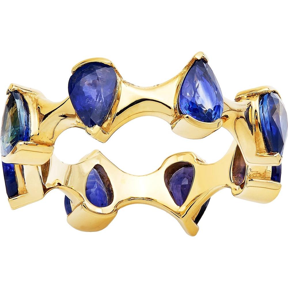 Ruchi New York - Arles Blue Sapphire Band in 18K Yellow Gold