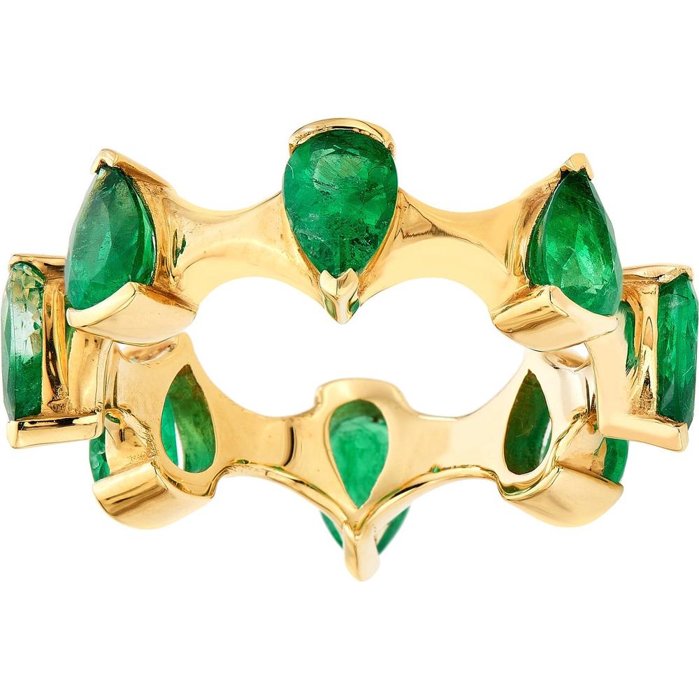Ruchi New York - Arles Emerald Band in 18K Yellow Gold