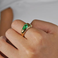 Ruchi New York - Arles Emerald Ring in 18K Yellow Gold