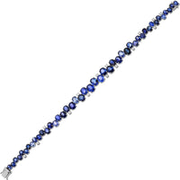 Ruchi New York - Azure Blue Sapphire Tennis Bracelet in 18K White Gold