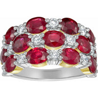Ruchi New York - Belle Ruby Band in 14K Yellow Gold, White Gold