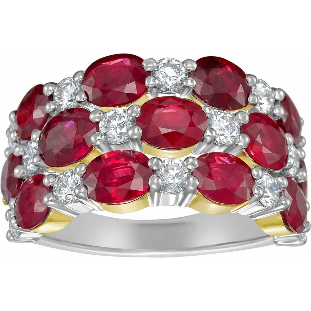 Ruchi New York - Belle Ruby Band in 14K Yellow Gold, White Gold
