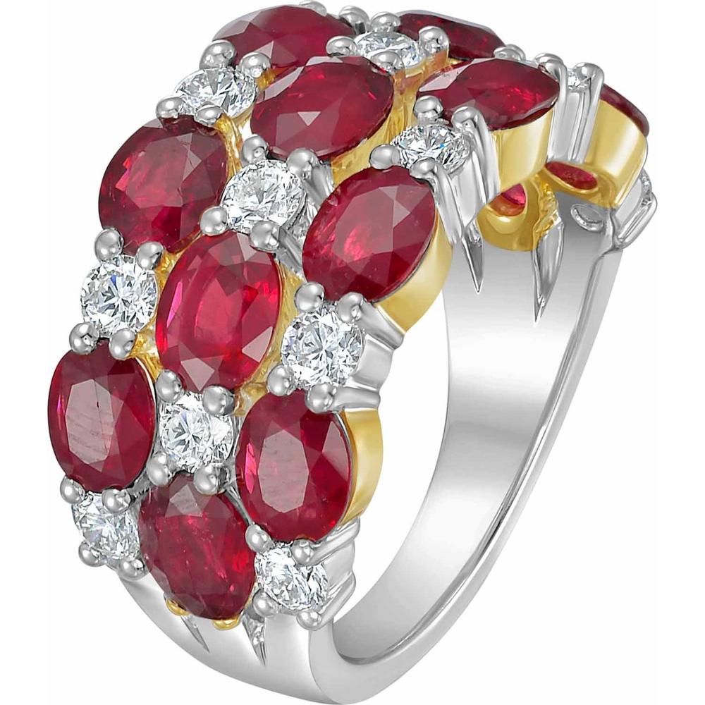 Ruchi New York - Belle Ruby Band in 14K Yellow Gold, White Gold