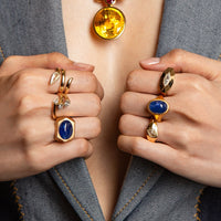 Ruchi New York - Bem 0.75 Carat Pear-Shaped Diamond Triple Wrap Ring in 18K Yellow Gold - Ruchi New York