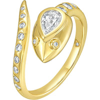 Ruchi New York - Bem Diamond Serpentine Wrap Ring in 18K Yellow Gold - Ruchi New York