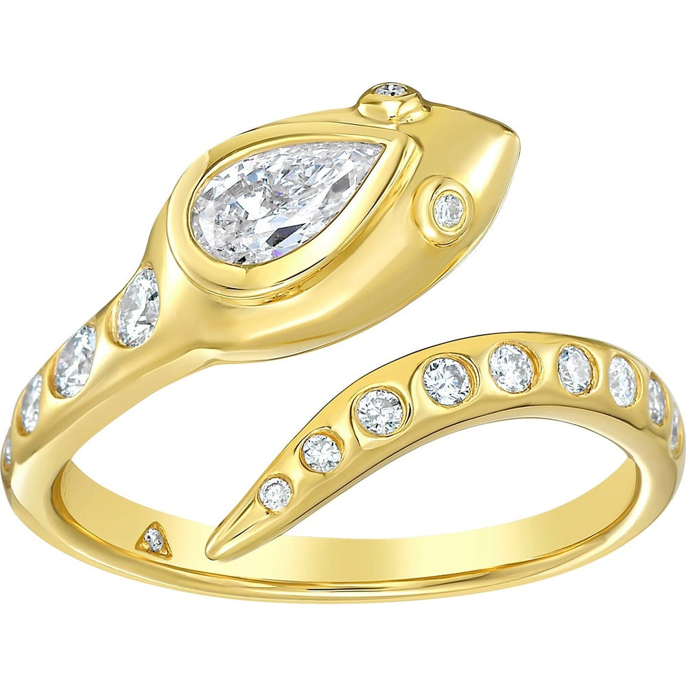 Ruchi New York - Bem Diamond Serpentine Wrap Ring in 18K Yellow Gold - Ruchi New York